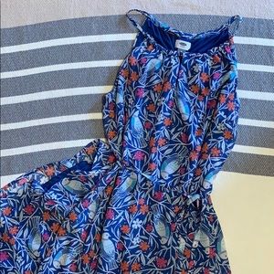 Old navy full length dress w bird design size m
